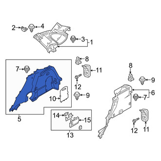 Mazda OE - Rear Right Lower Interior Quarter Panel Trim Panel