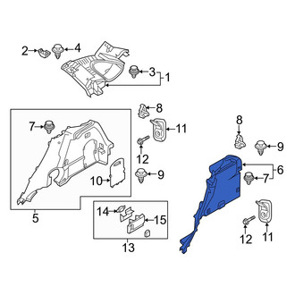 Mazda OE - Rear Left Lower Interior Quarter Panel Trim Panel