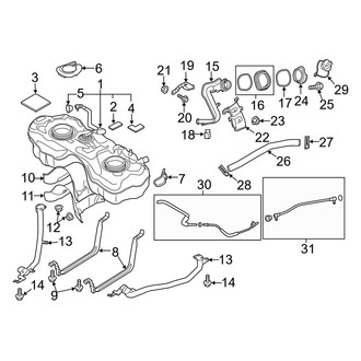 Mazda OE - Fuel System Components (Tank & Components), (AWD)