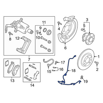 Mazda OE - Rear Right ABS Wheel Speed Sensor