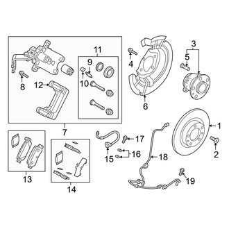 Mazda OE - Rear Suspension - Brake Components (FWD)