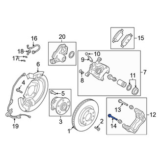 Mazda OE - Rear Lower Disc Brake Caliper Pin