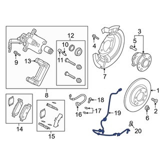 Mazda OE - Rear Left ABS Wheel Speed Sensor