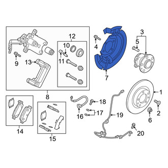 Mazda OE - Rear Right Brake Dust Shield