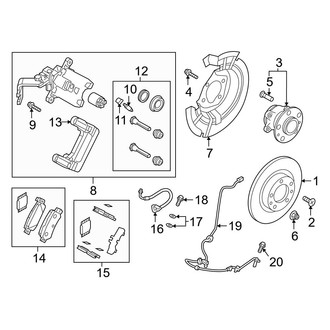 Mazda OE - Rear Suspension - Brake Components (AWD)