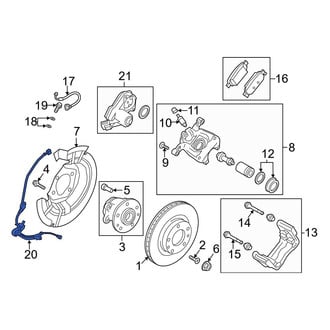 Mazda OE - Rear Right ABS Wheel Speed Sensor