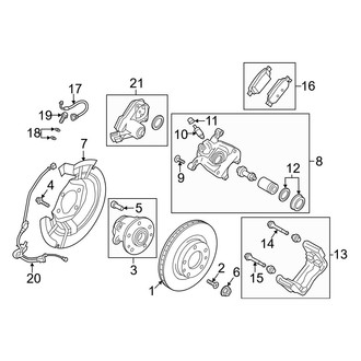Mazda OE - Rear Suspension - Brake Components (AWD)