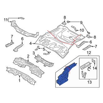 Mazda OE - Front Right Frame Side Member Assembly