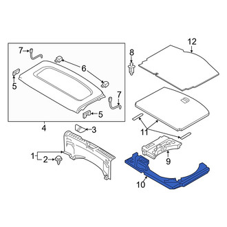 Mazda OE - Rear Left Trunk Floor Storage Box