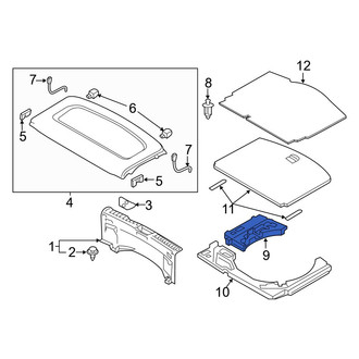 Mazda OE - Rear Right Trunk Floor Storage Box