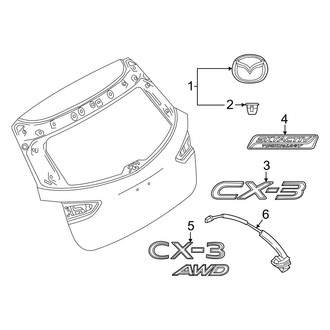 Mazda OE - Lift Gate - Exterior Trim