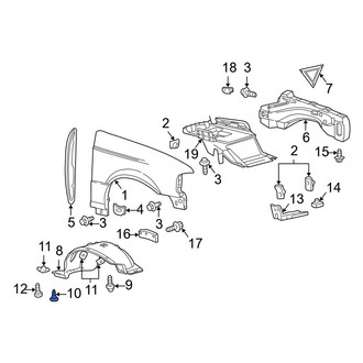 Mazda OE - Fender Liner Retainer