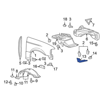Mazda OE - Left Fender Bracket