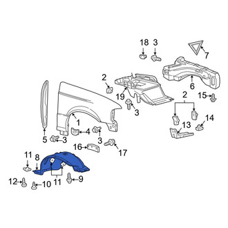 Mazda OE - Front Right Fender Splash Shield