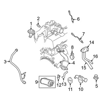 Mazda OE - Emission System - Emission Components (Gas)