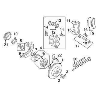 Mazda OE - Front Suspension - Brake Components (Base)