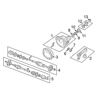 Mazda OE - Front Suspension - Carrier & Front Axles (4WD)