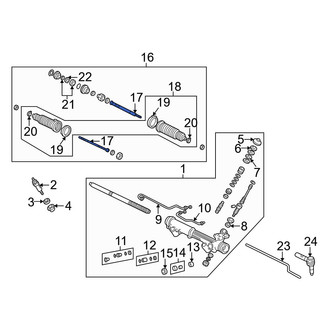 Mazda OE - Front Inner Steering Tie Rod End