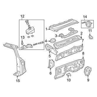 Mazda OE - Cab - Components on Dash Panel