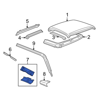 Mazda OE - Left Inner Roof Side Rail