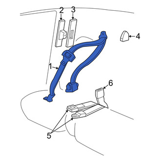 Mazda OE - Front Left Seat Belt Lap and Shoulder Belt