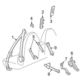 Mazda OE - Restraint Systems - Front Seat Belts (Split Bench Seat)
