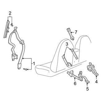 Mazda OE - Restraint Systems - Front Seat Belts (Split Bench Seat)