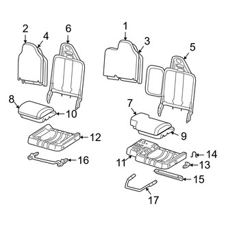 Mazda OE - Seats & Tracks - Front Seat Components (Split Bench Seat, W/O Armrest), (Regular Cab)
