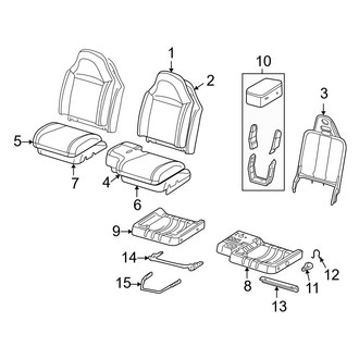 Mazda OE - Seats & Tracks - Front Seat Components (Split Bench Seat, With Armrest), (Regular Cab)
