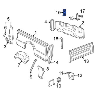 Mazda OE - Right Truck Bed Panel Reinforcement