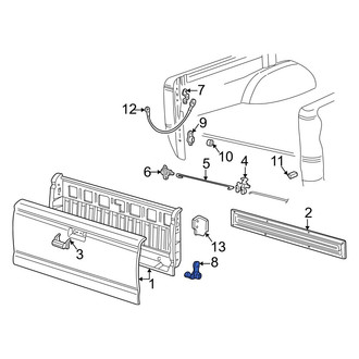 Mazda OE - Left Tailgate Striker Plate Bracket
