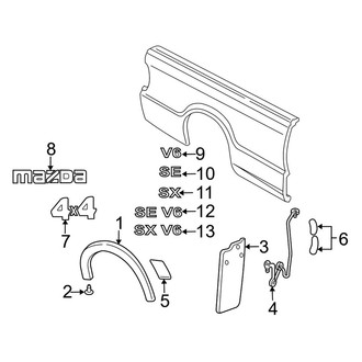Mazda OE - Pick Up Box - Exterior Trim