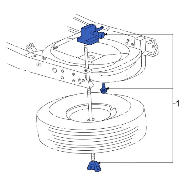 Mazda OE 1F8038610A Spare Tire Carrier
