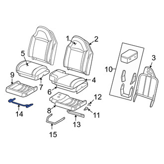 Mazda OE - Front Left Seat Back Recliner Adjustment Mechanism