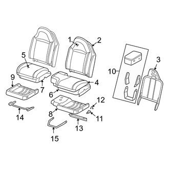 Mazda OE - Seats & Tracks - Front Seat Components (Split Bench Seat, With Armrest), (Base / DS Cab Plus)