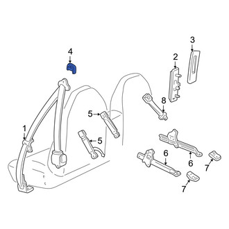 Mazda OE - Front Seat Belt Anchor Plate Cover