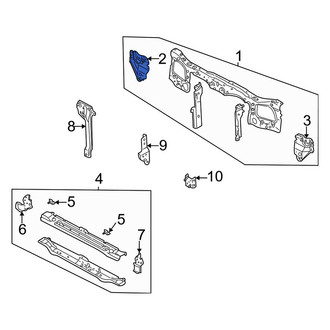 Mazda OE - Front Right Radiator Support Side Panel