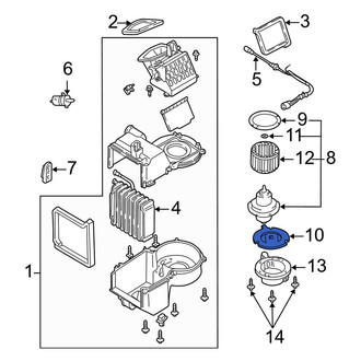 Mazda OE - Lower HVAC Blower Motor Gasket