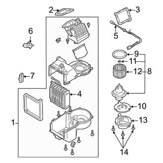 Mazda OE - Air Conditioner & Heater - Evaporator Components