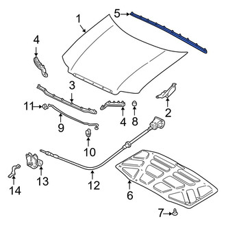 Mazda OE - Rear Hood Seal