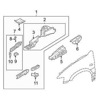 Mazda OE - Fender - Structural Components & Rails