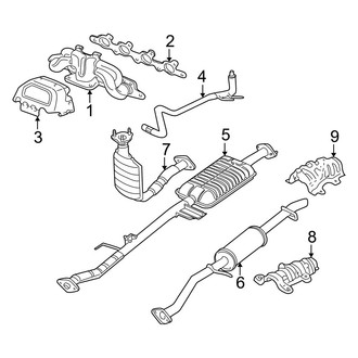Mazda OE - Exhaust System - Exhaust Components (2.0L)