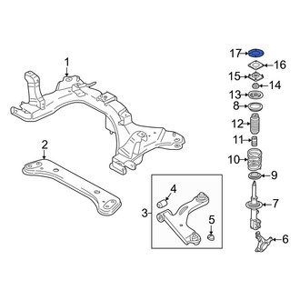 Mazda OE - Front Left Suspension Strut Mount Support Ring