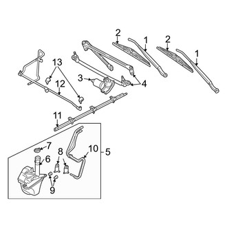 Mazda OE - Windshield - Wiper & Washer Components