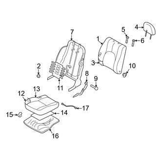 Mazda OE - Seats & Tracks - Front Seat Components (Driver Power Seat)