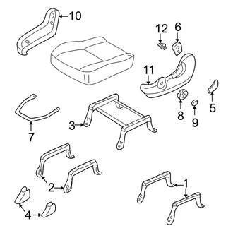 Mazda OE - Seats & Tracks - Tracks & Components (Manual Seat), (DX)