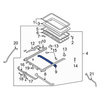Mazda OE - Sunroof Drip Rail