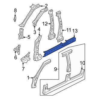 Mazda OE - Left Rocker Panel Reinforcement