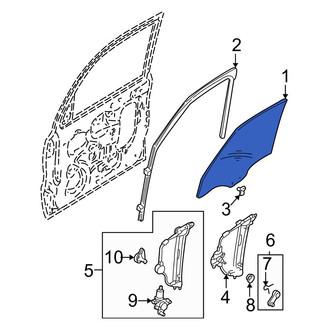 Mazda OE - Front Left Door Glass