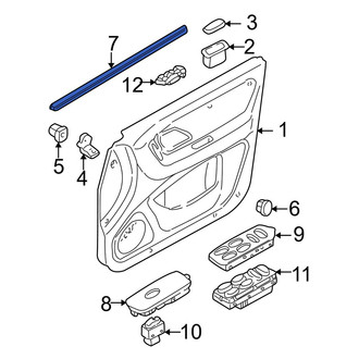 Mazda OE - Front Left Inner Door Window Belt Weatherstrip